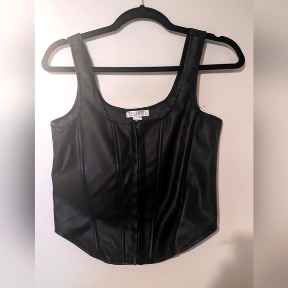 Sirens Faux Leather Bustier Top - Picture 3 of 5